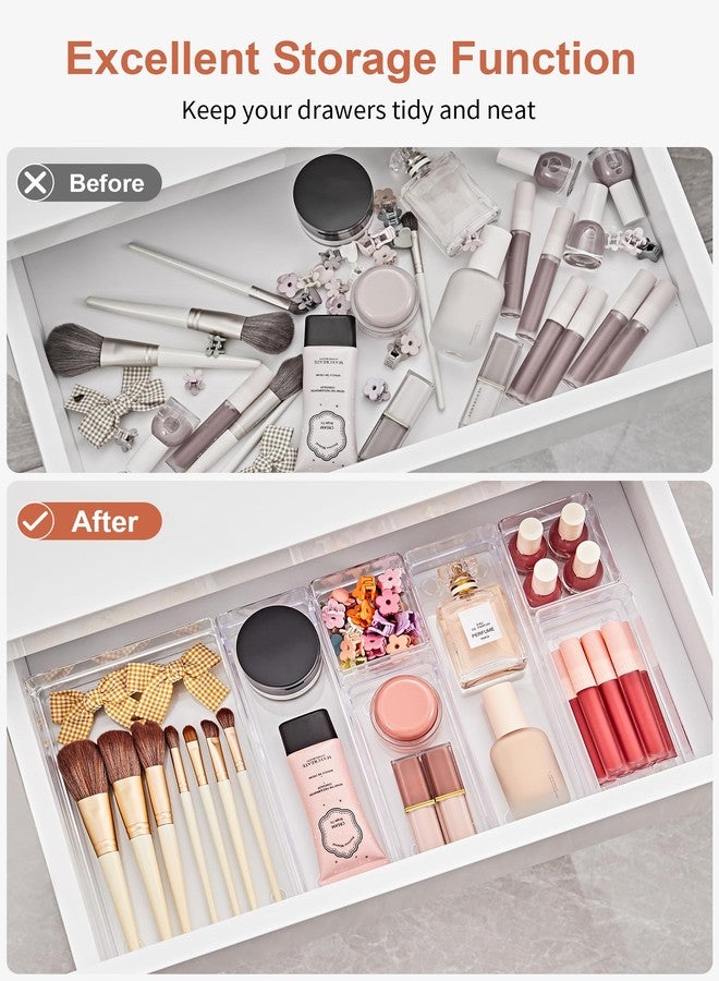 SMARTAKE 37 PCS Clear Drawer Organizers Set - Image 4